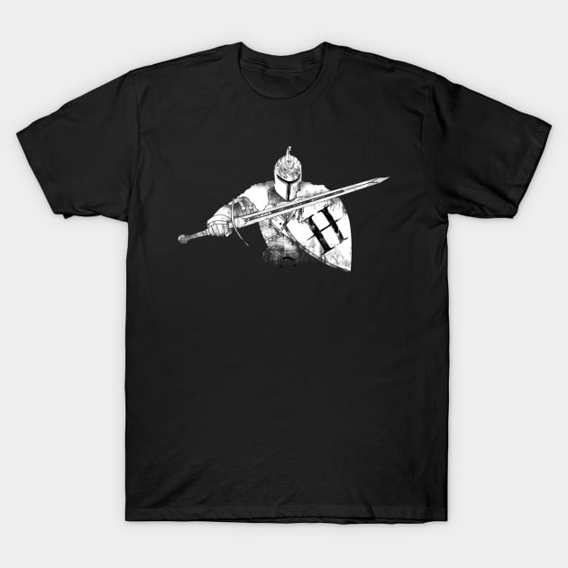 Dark Souls 2 - White KNIGHT T-Shirt by 666hughes